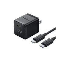 Cargador Rapido 20W USB-c y USB-A, Cable 1 Metro 60W Baseus