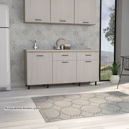 Mueble Inferior De Cocina - Rovere / Niebla