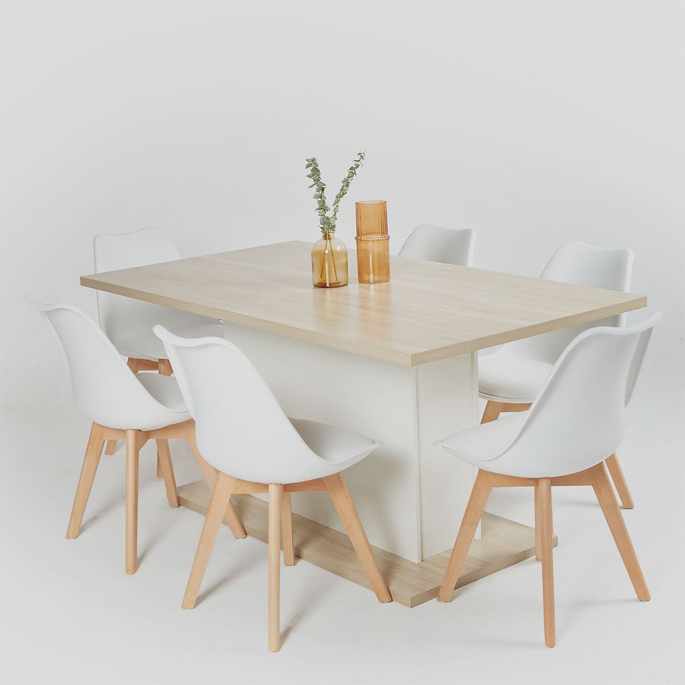 Juego de Comedor Extensible Dublin 6 Sillas