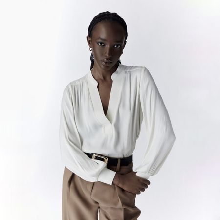 Blusa Rib Sfera Mujer Crudo M