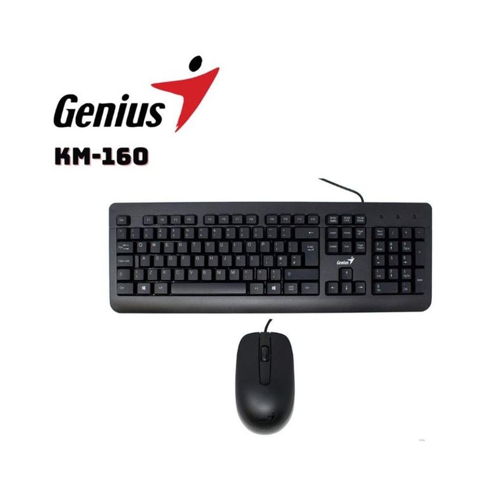 Combo Teclado y Mouse Genius KM-160 Alámbrico Conector USB