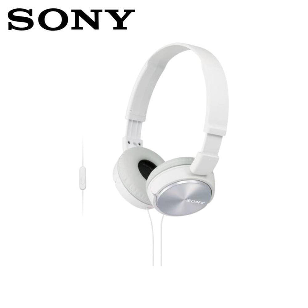 Audífono Sony ZX310AP Extra Bass Micrófono Viajero Zoom Skype Blanco