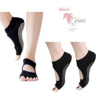 Medias Mitones Antideslizantes De Yoga Standard Negro