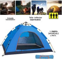 Carpa De Campaña Automatico 3 Personas Standard Multicolor