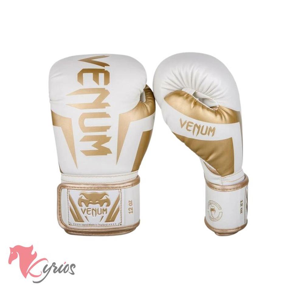 Guantes De Box 6onz Blanco Con Dorado Standard Blanco