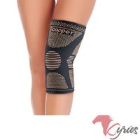 Rodillera Con Hilo De Cobre Talla L Standard Negro