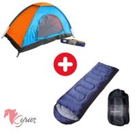 Carpa Manual De 3 Personas + 400 MG De Dormir Standard Multicolor