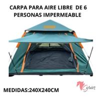 Carpa Para Aire Libre 6 Personas Standard Multicolor