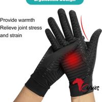 Guantes De Compresión Con Cobre Terapéutico Alivia La Artritis Talla S S NEGRO