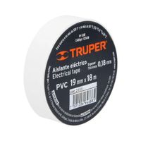Cinta aislante de 18 m x 19 mm blanca Truper - 12506