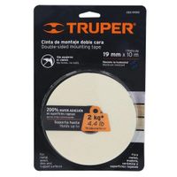 Cinta Doble Contacto de 19 mm x 10 m Truper - 11726