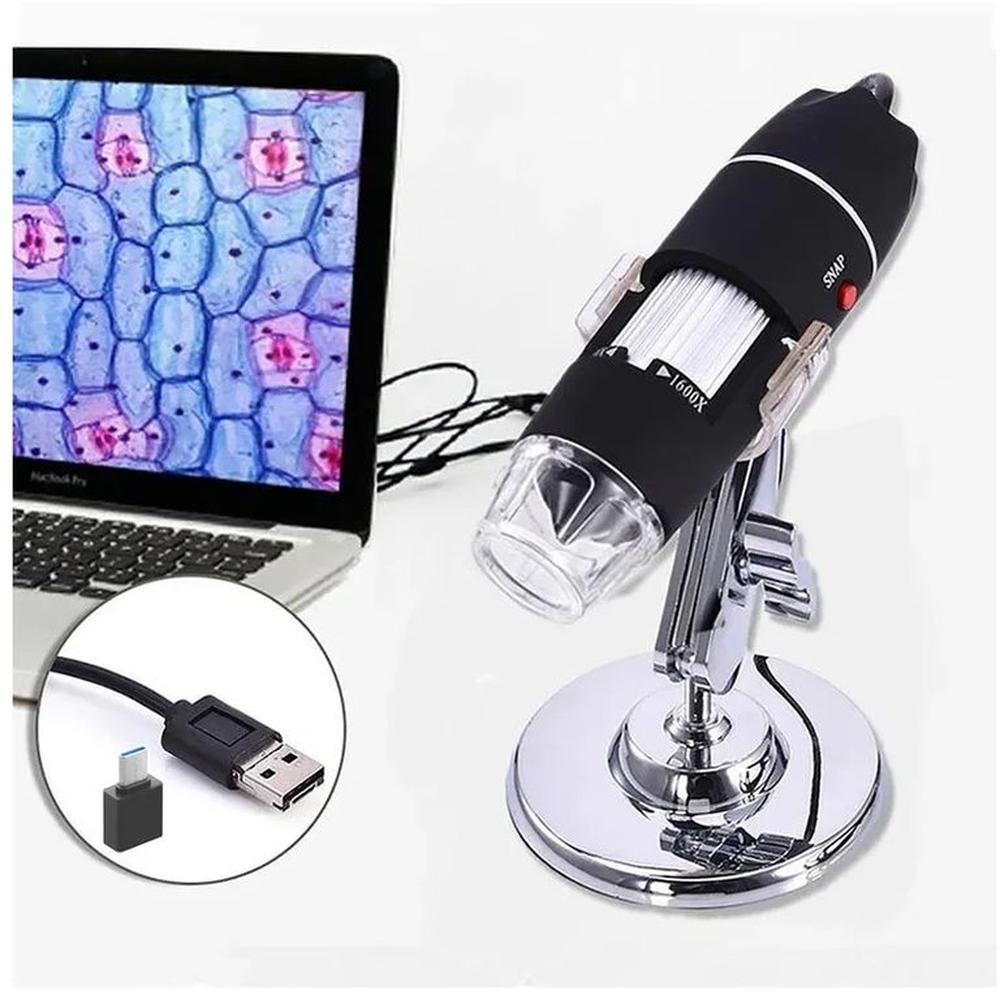 Microscopio Digital Usb 1600x Con Luz Led