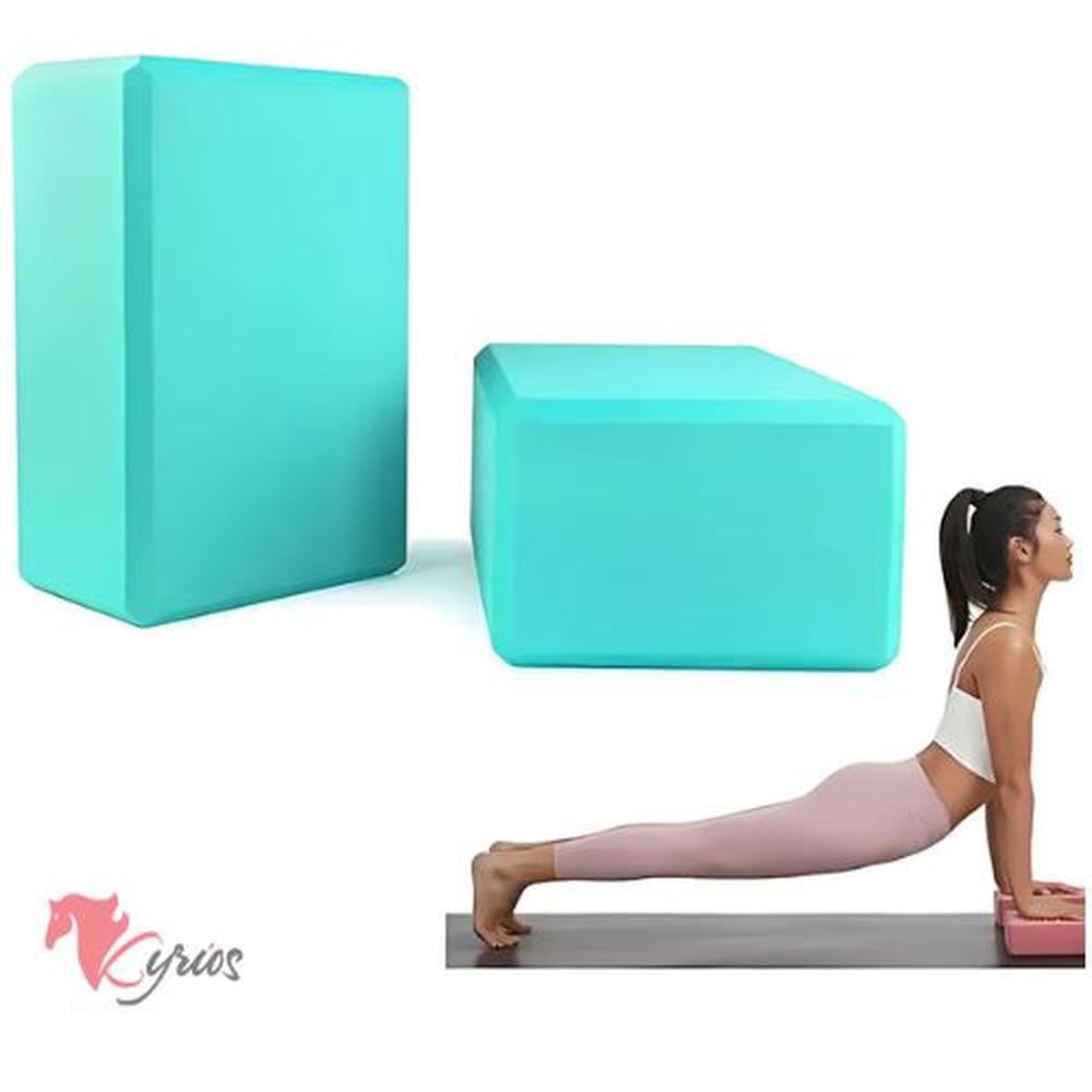 Ladrillo De Yoga Color Celeste Pastel 1 UND Standard Celeste