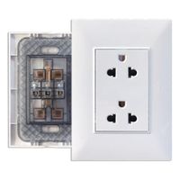 Tomacorriente Doble con Protección para empotrar “OPALUX” UNIVERSAL+TIERRA  2P+T 15A 250V - KF6208TR