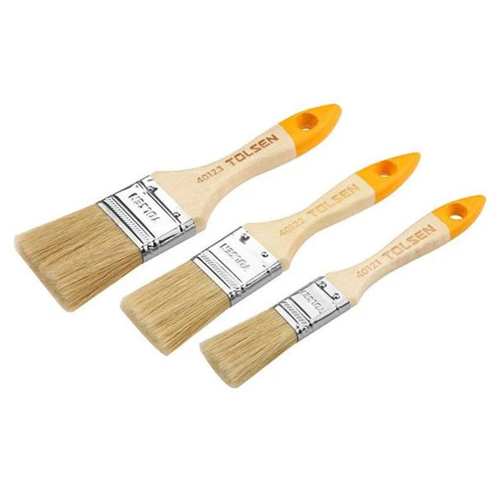Juego de 3 pcs de Brochas 1 15 y 2 pulg Tolsen -40144