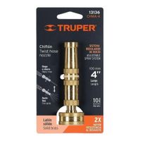 Chiflón 4 de latón maquinado para manguera Truper - 13136