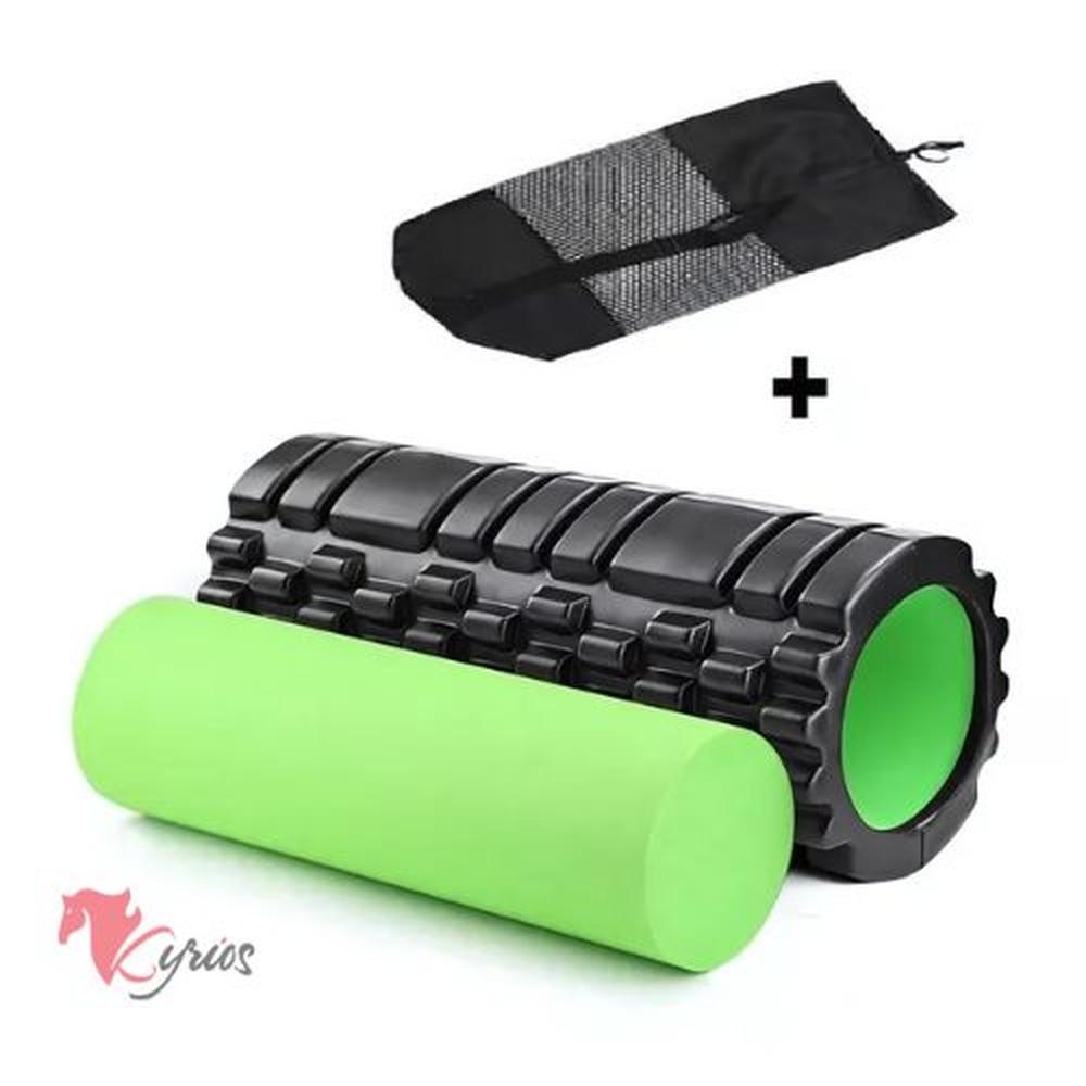 Foam Roller Cilindro Yoga Elongación Masajeador Con Estuche Standard Multicolor