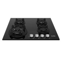 Cocina Empotrable A Gas 4 Hornillas 60Cm Negro Sole SOLCO034