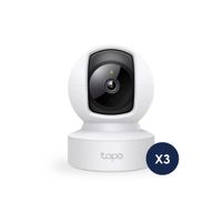 Kit de 3 Cámara de seguridad Tapo C222 2K QHD con giro 360° y visión nocturna