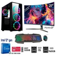 Computadora PC Core I7-12Th Ram 32GB -Disco SSD M.2  1TB  -SSD 960GB -RX 580 8GB M27
