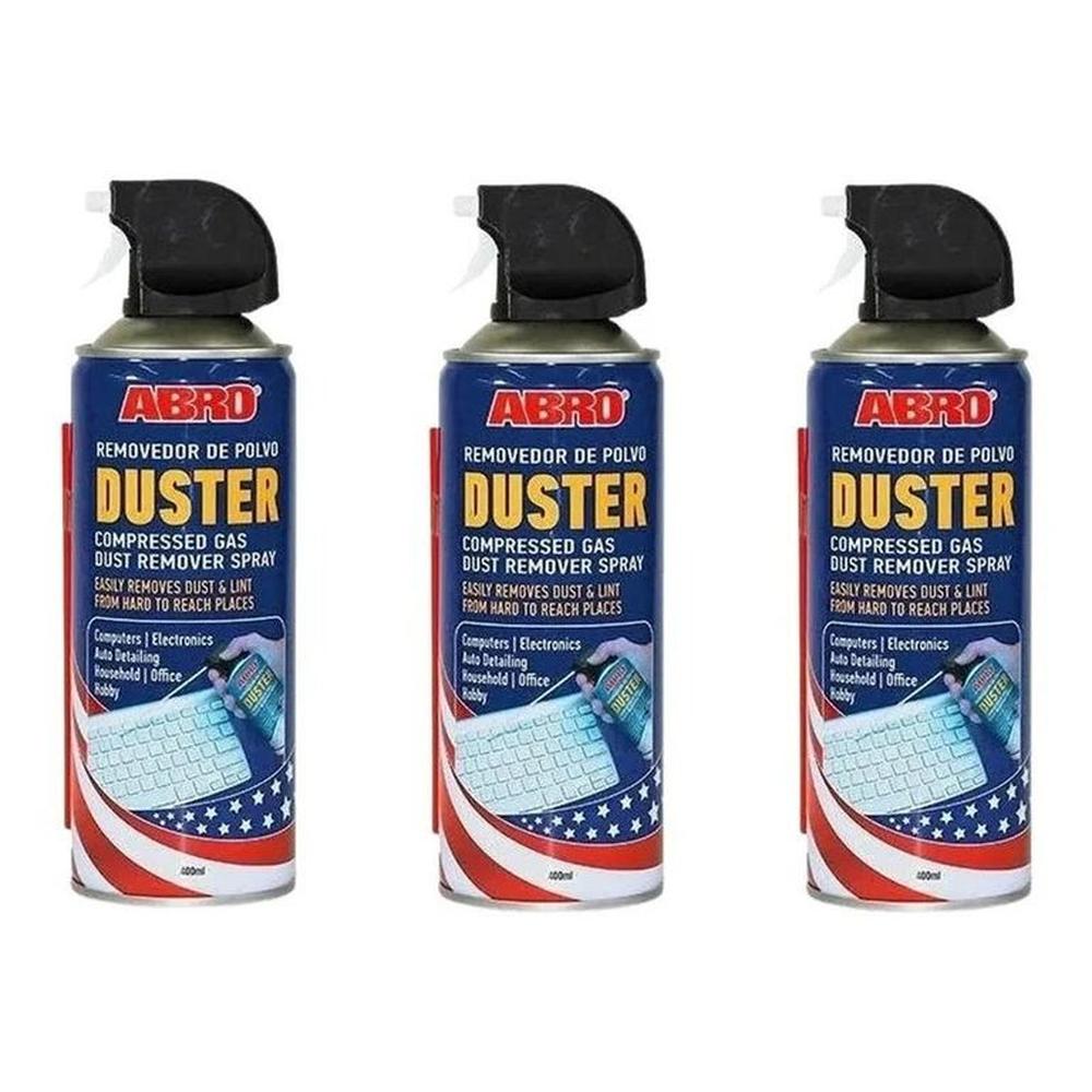 Set De 3 Latas De Aire Comprimido Abro 400ml
