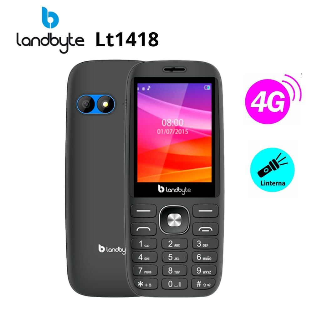Celular Landbyte Lt1418 4G, Pantalla de 2.8"",Bateria 1700 mAh, Radio FM
