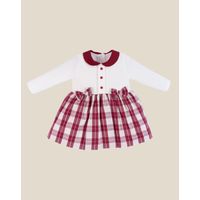 VESTIDO PECHERA PLUSH F-CUADROS