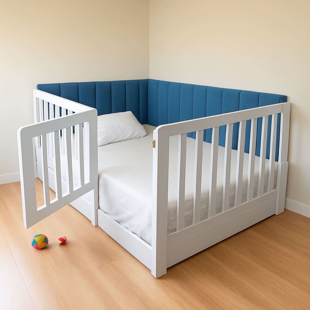 Cama Montessori Evolutiva Cunsi Azul Acero Plaza y Media + Armado ...