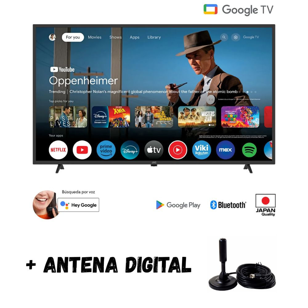 Televisor JVC Smart FHD 43 Google TV LT-43KM348 mas antena digital