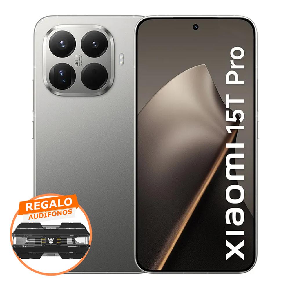 Celular Xiaomi 15T Pro Gray 12GB RAM 512GB ROM US - Gris + Audifonos Transformers TF-T01