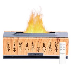 difusor ultrasónico 200 ml con luz tipo llama mostaza