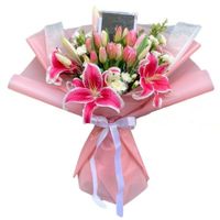 Ramo Imperial de 15 tulipanes aleatorios -  Ramo de Flores
