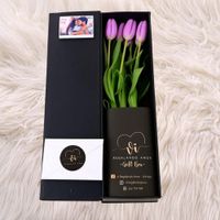 Box Luxury Tulipanes Morados