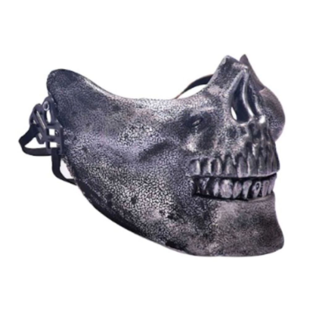 Máscara media cara Calavera HALLOWEN con accesorio