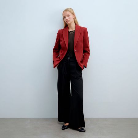 Pantalón Pinzas Sfera Mujer Negro M