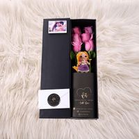 Box Luxury Rosas Lilas + Rapunzel - Arreglo floral - Princesas