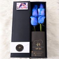 Box Luxury rosas Azules  - Arreglo Floral - Ramo de Flores