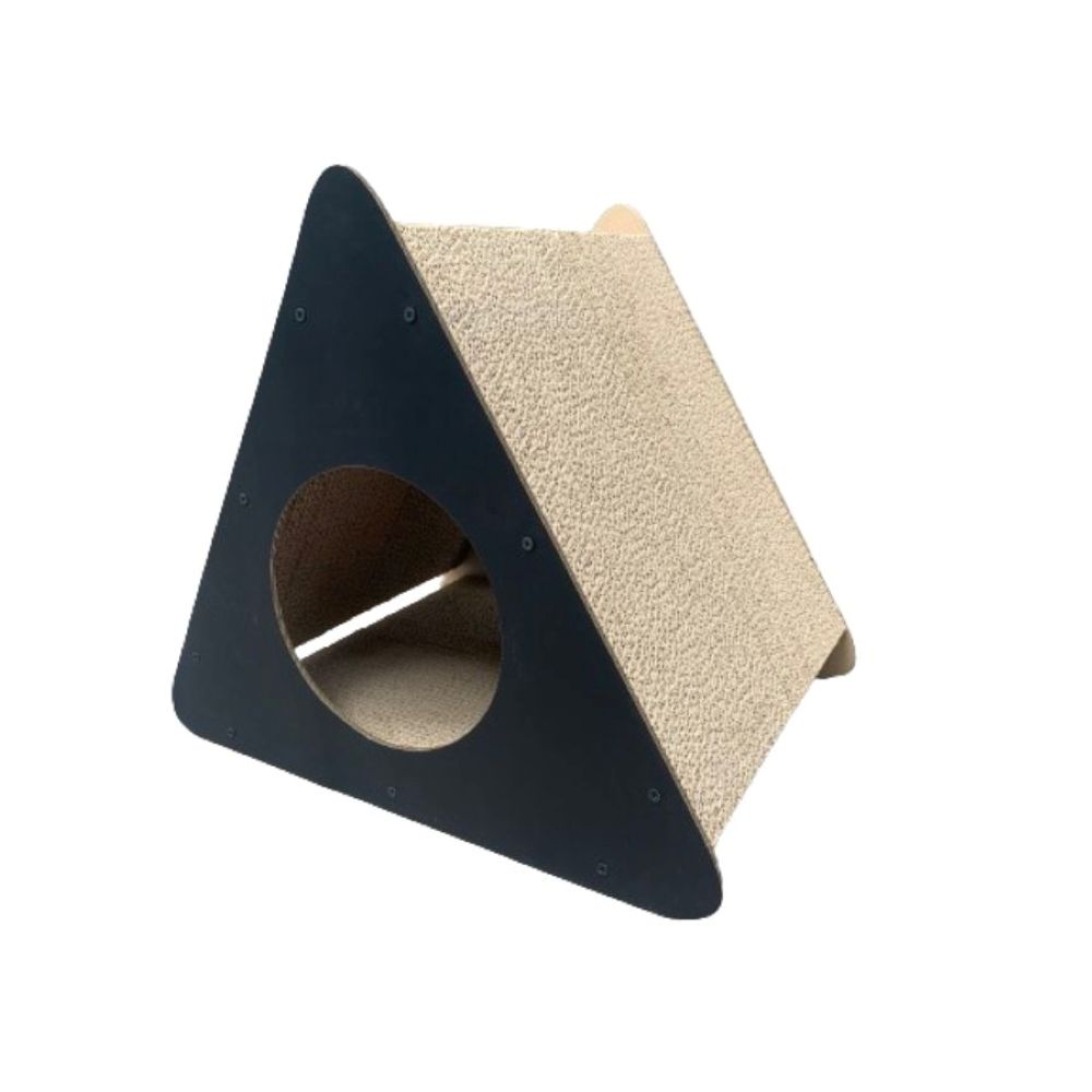 Rascador Casa Triangulo Polarita Negro para Gatos RSC029
