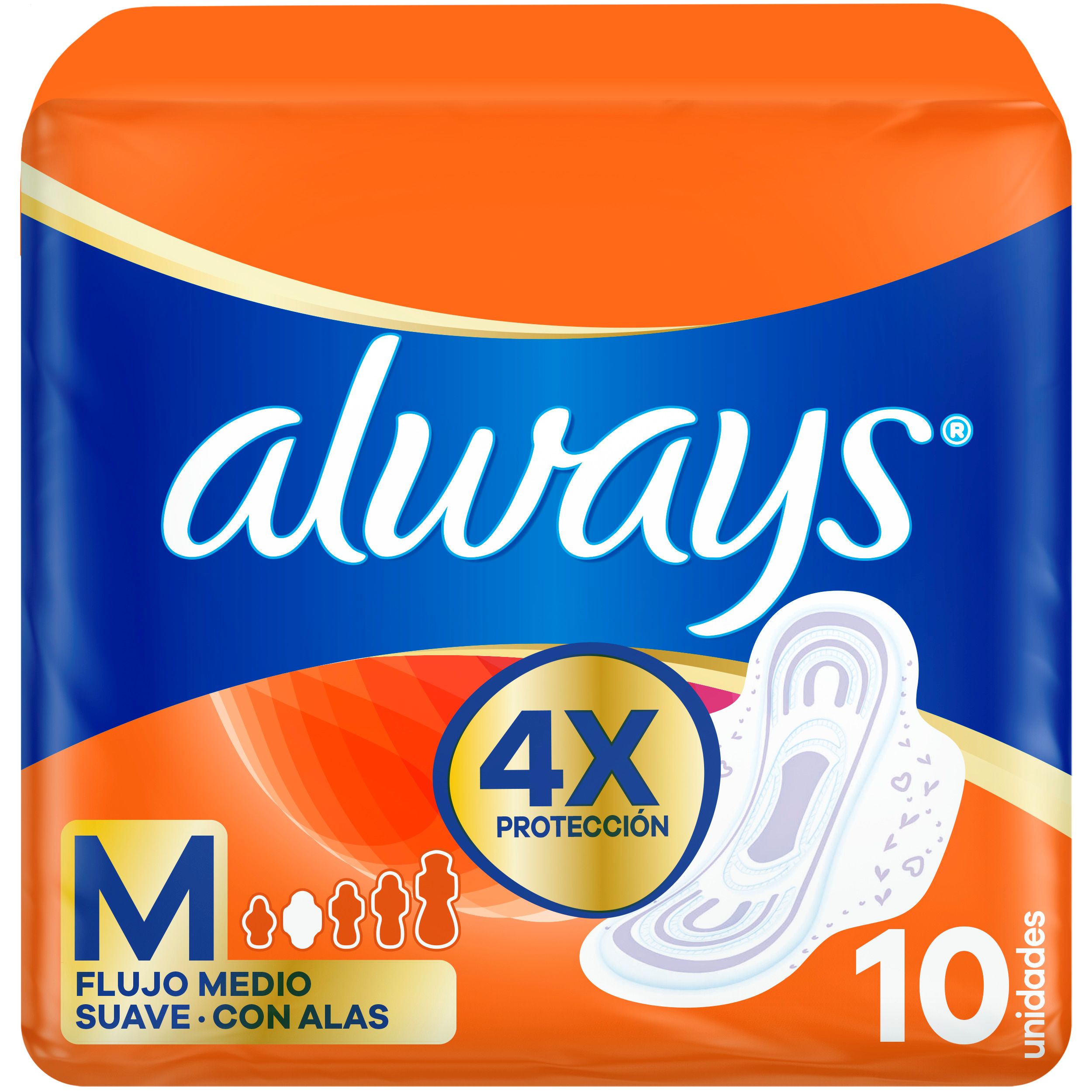 Toallas Higiénicas ALWAYS Maxi Protección Suave Paquete 10un