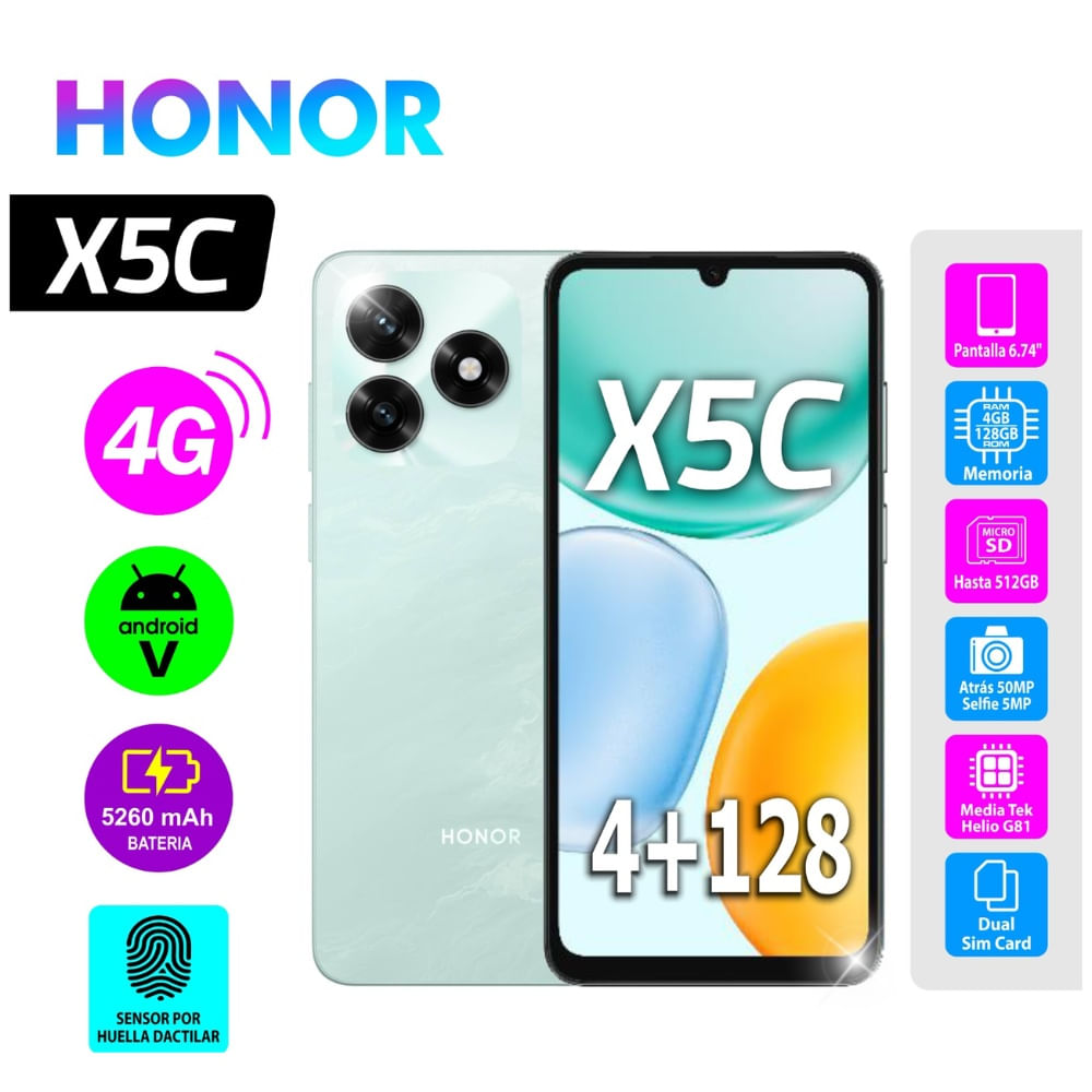 HONOR X5C VERDE 4RAM Y 128GB