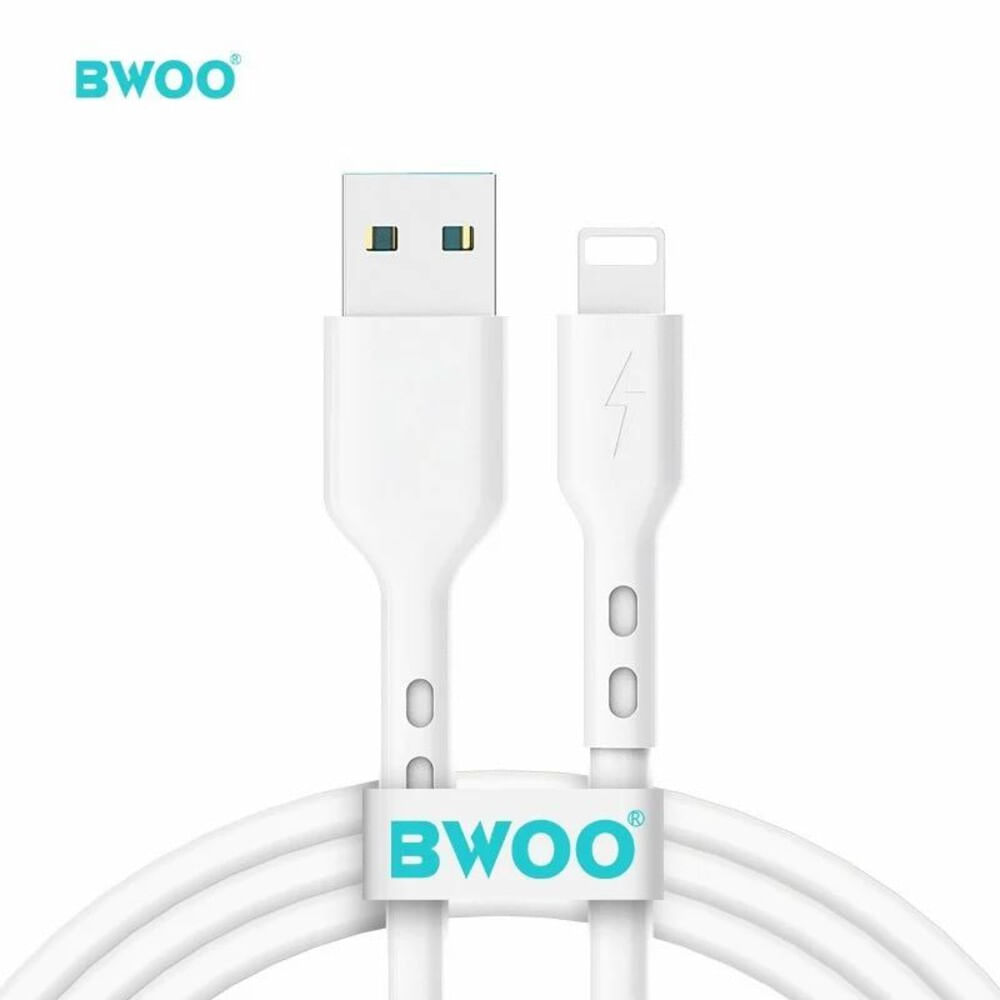 CABLE DE DATOS FLEXIBLE RAPIDA USB-A LIGHTNING 600MB 1MT BO-X172L BWOO