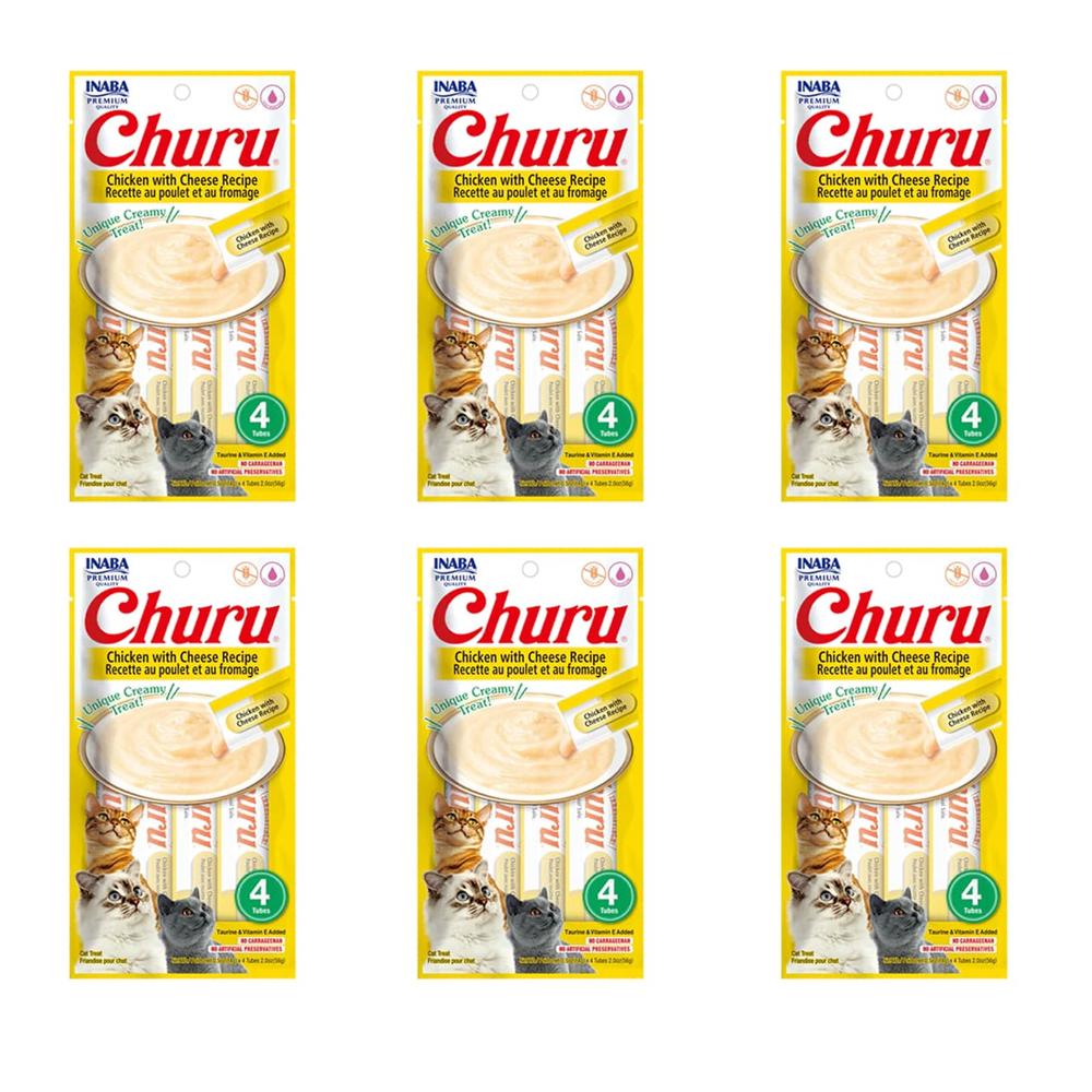 Snack Húmedo para Gatos Churu Sabor Pollo - Pack 6 und