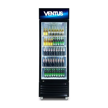 Visicooler Ventus para cervezas VCSZ-360L Subzero 1 Puerta Vidrio 360L Negro