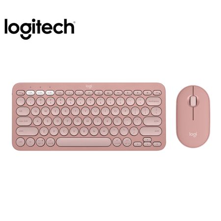 Combo De Teclado Y Mouse Logitech Pebble 2 K380s  Mouse M350s Bluetoot Wirelless Rosado