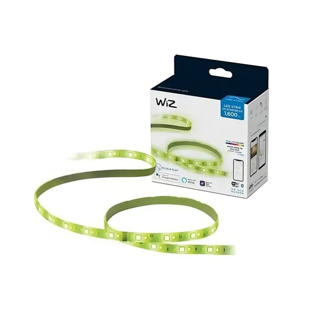 LEDstrip WIZ Wi-Fi 2M 1600lm, Conexión Type-C, Ilumina tu Hogar con Tecnología Inteligente