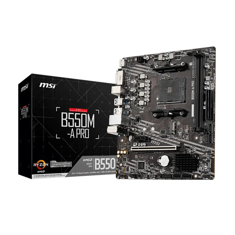 Motherboard MSI B550M-A PRO para AMD - Placa base compacta y eficiente para tu PC Gamer