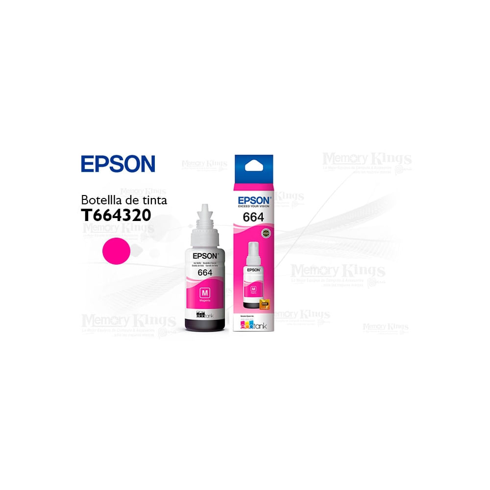 Tinta Epson 664 Magenta 70ml - Calidad de impresión brillante y duradera para tus proyectos