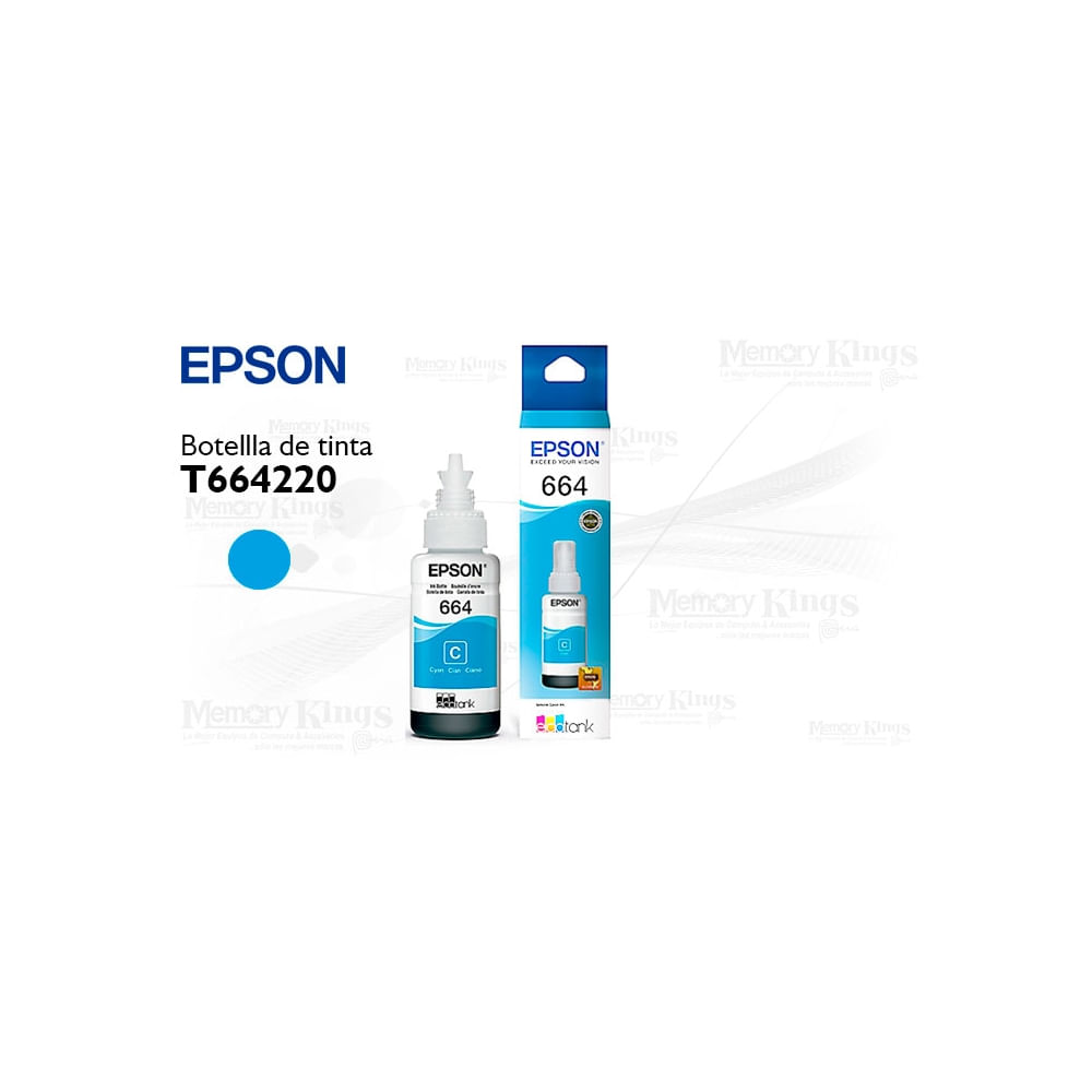 Tinta Epson 664 Cyan 70ml - Impresiones de alta calidad y duraderas para tus proyectos creativos