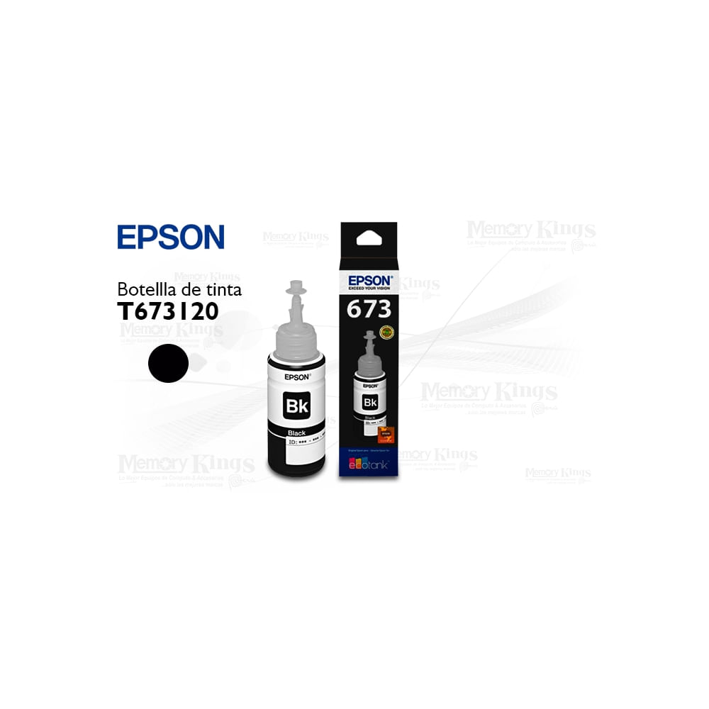 Tinta Epson 673 negra 70ml para impresoras, alta calidad y rendimiento óptimo de impresión