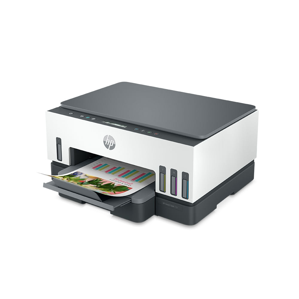 Impresora multifuncional HP Smart Tank 720 - Tinta, Wi-Fi, Bluetooth, escanea y copia con calidad